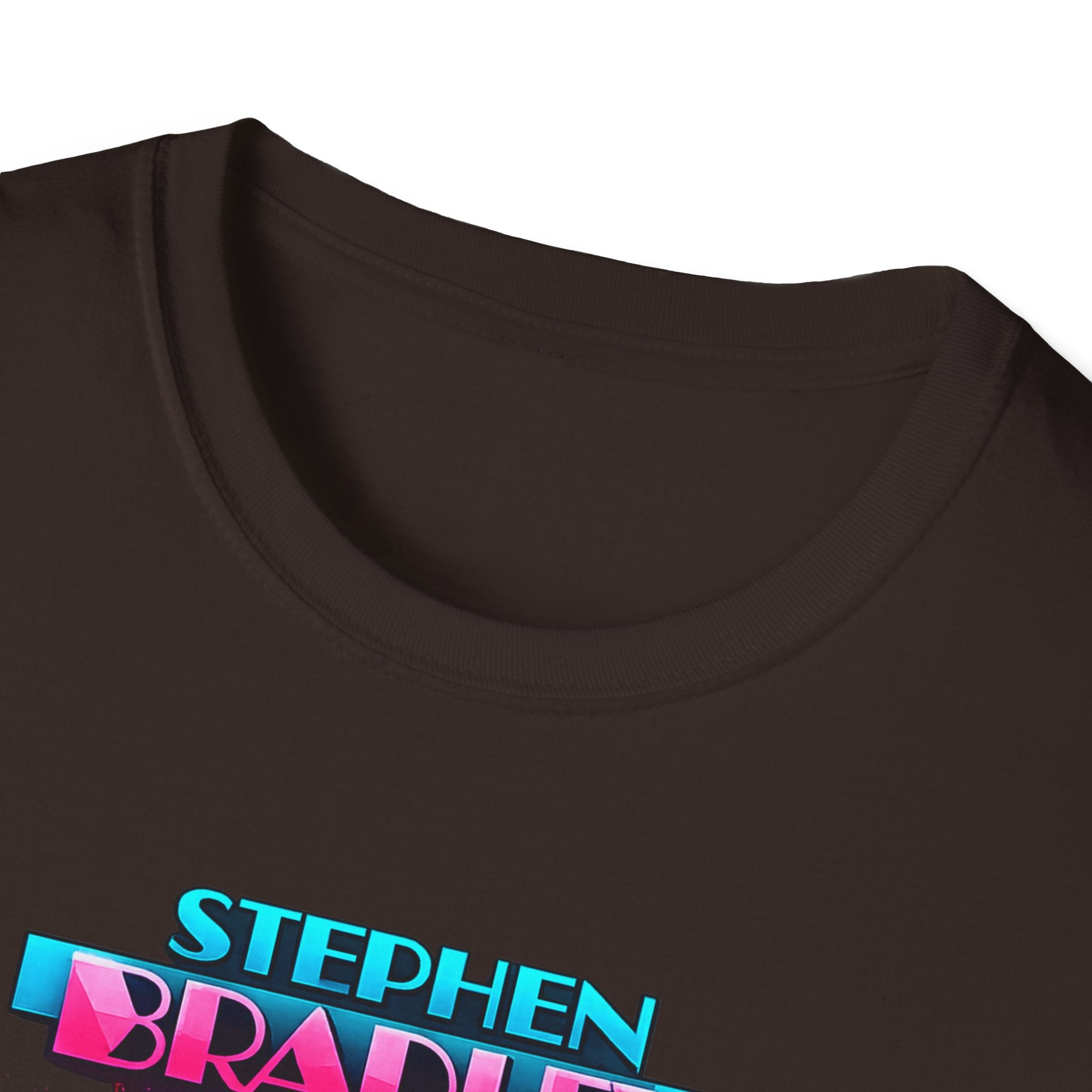 'Stuck in 1984' Neon Vaporwave Stephen Bradley t-shirt