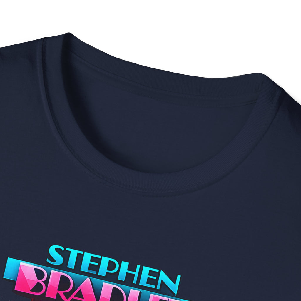 'Stuck in 1984' Neon Vaporwave Stephen Bradley t-shirt