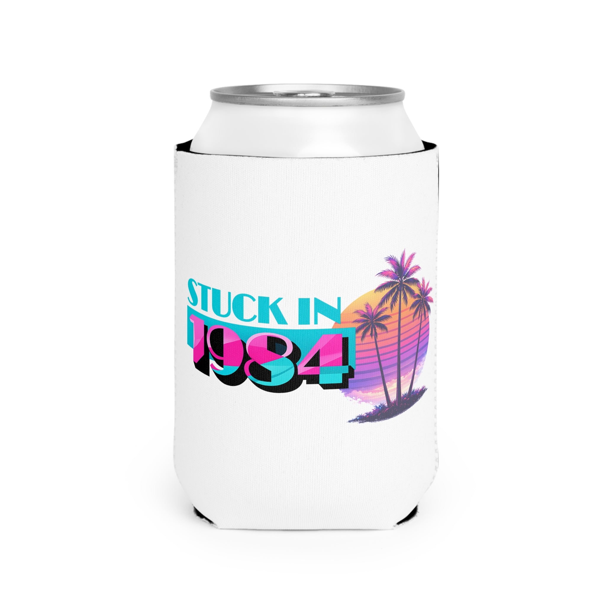 Can Cooler — "Stuck in 1984" Retro Miami Beach Neon Design