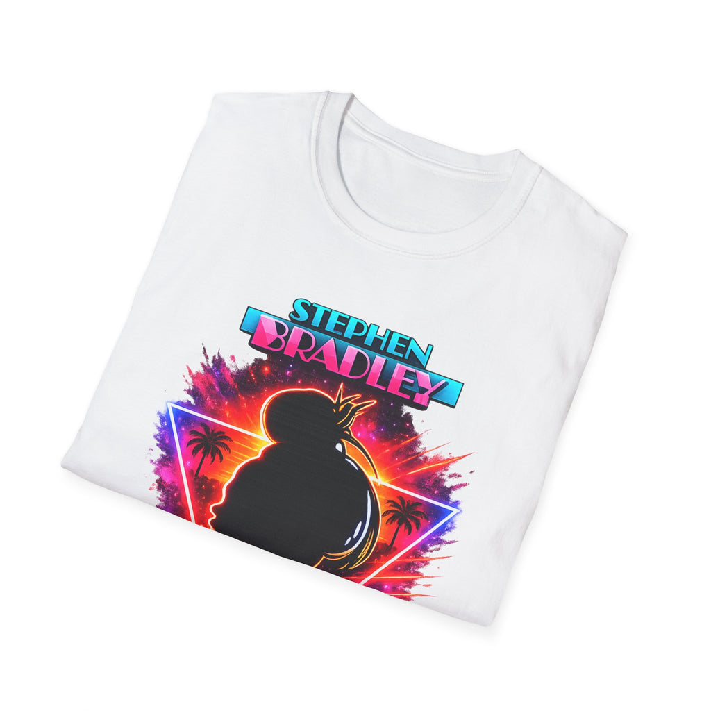 'Stuck in 1984' Neon Vaporwave Stephen Bradley t-shirt