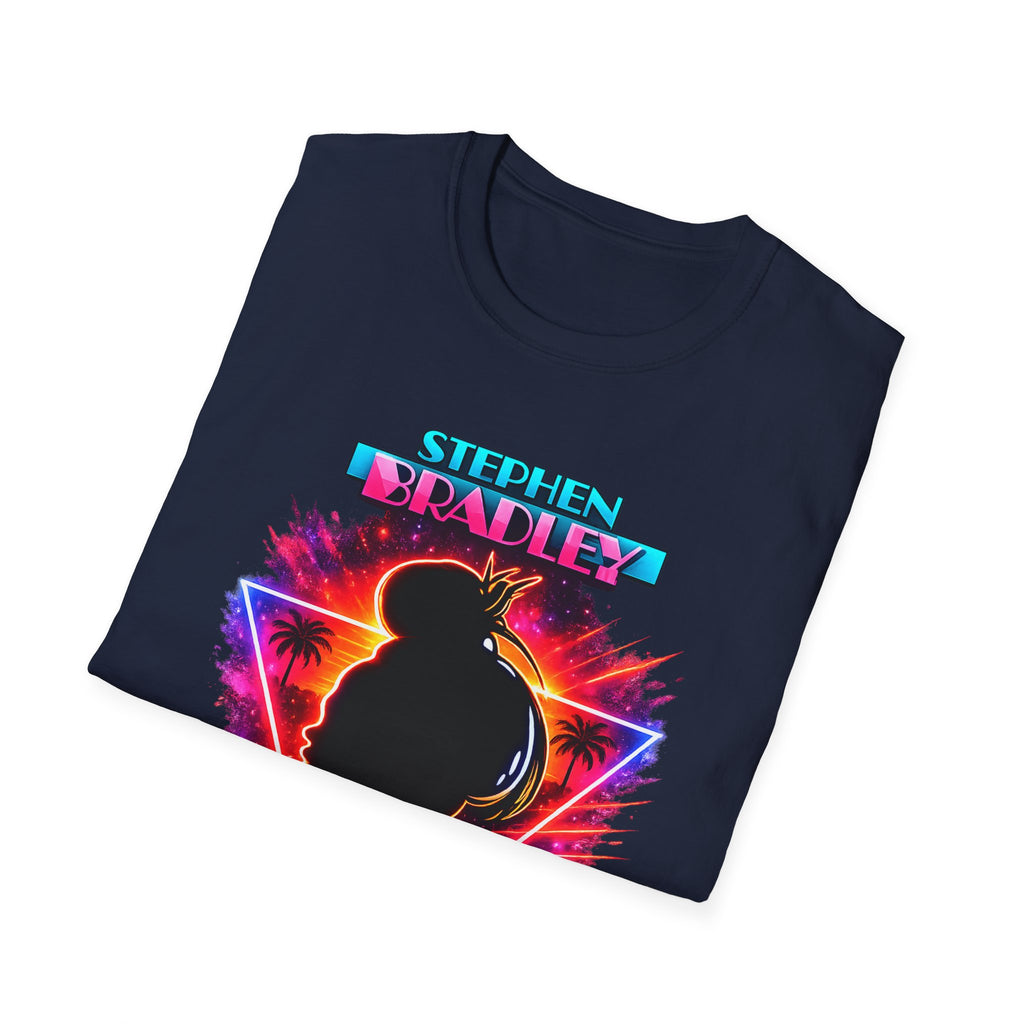 'Stuck in 1984' Neon Vaporwave Stephen Bradley t-shirt