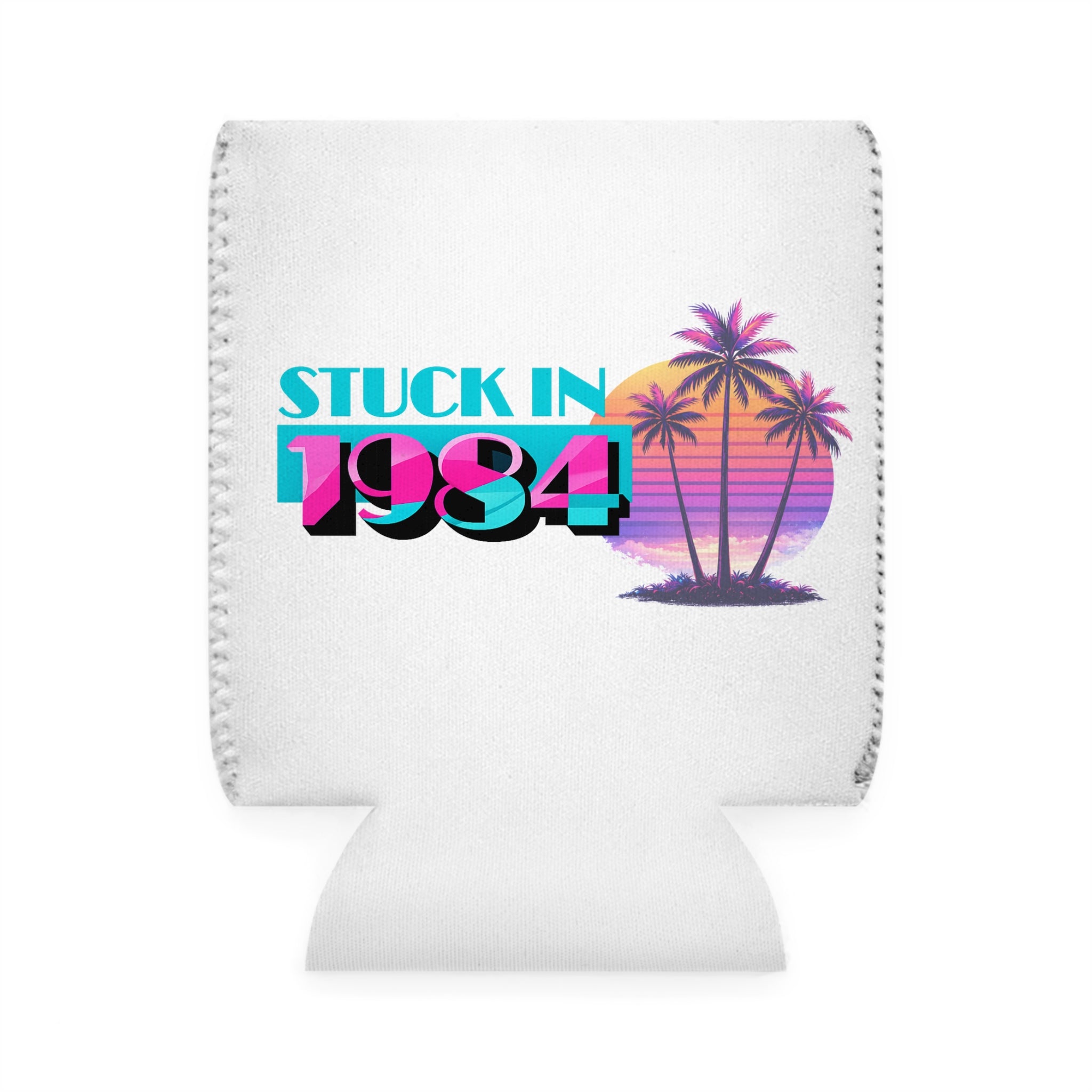 Can Cooler — "Stuck in 1984" Retro Miami Beach Neon Design