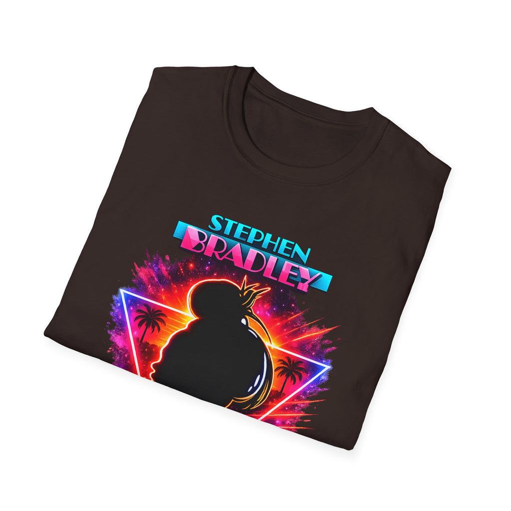 'Stuck in 1984' Neon Vaporwave Stephen Bradley t-shirt