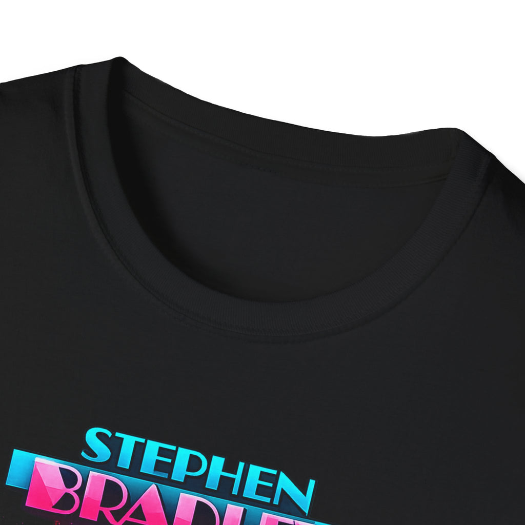 'Stuck in 1984' Neon Vaporwave Stephen Bradley t-shirt