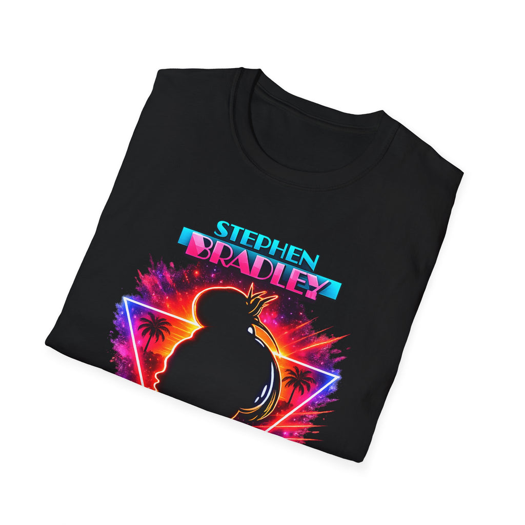 'Stuck in 1984' Neon Vaporwave Stephen Bradley t-shirt